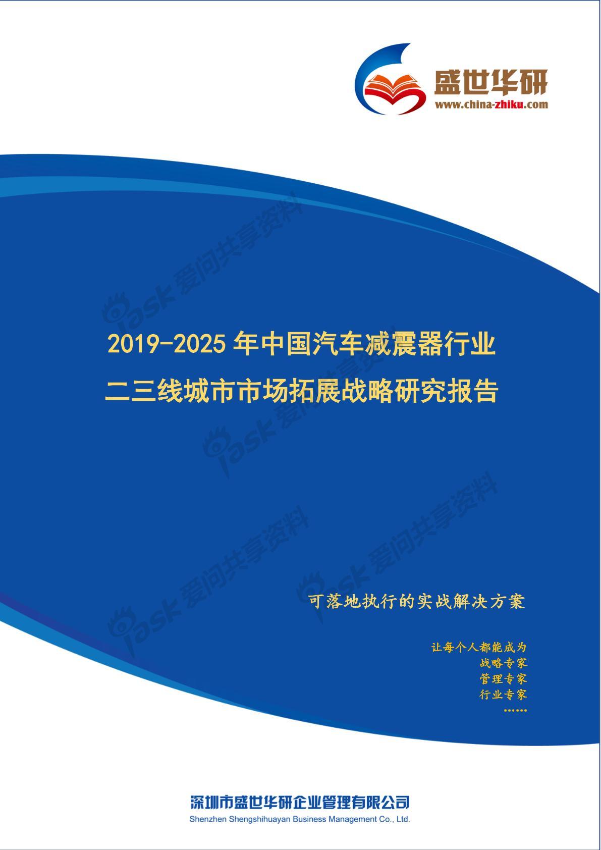 【完整版】2019-2025年中国汽车减震器行业二三线城市市场拓展策略研究报告图片