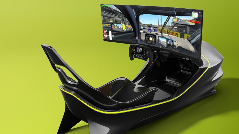 Aria-Label =“ Aston Martin AMR C01 Racing Sim Sim Racing Rig 7”