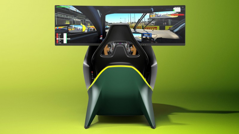Aria-Label =“ Aston Martin AMR C01 Racing Sim Sim Racing Rig 8”